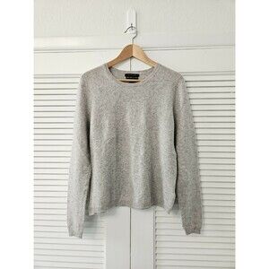 Tahari Pure Luxe Womens 100% Cashmere Sweater Size XL Gray Cashmere SEE NOTE
